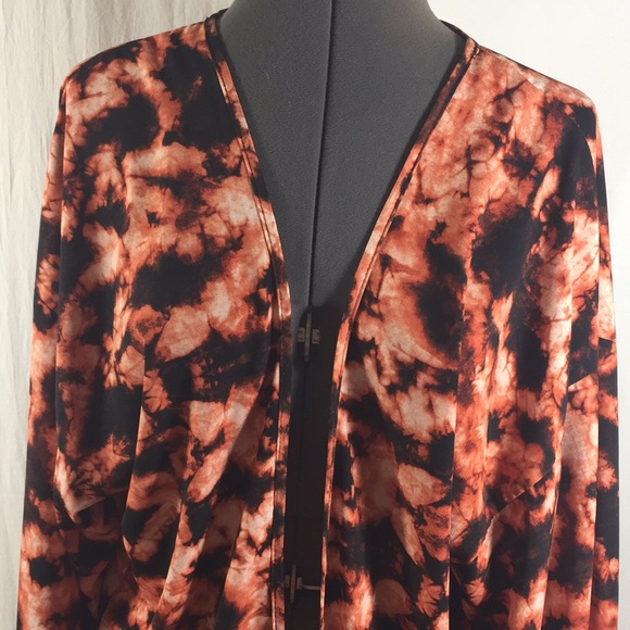 Auditions Open Front Mixed Print Cardigan Size 1XL - Picture 2 of 8
